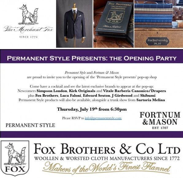 'Permanent Style Presents' Fortnum & Mason Pop Up Shop