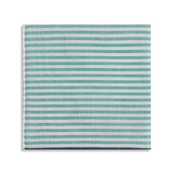 Simonnot Godard "Buren" Pocket Square with Green & White Stripes