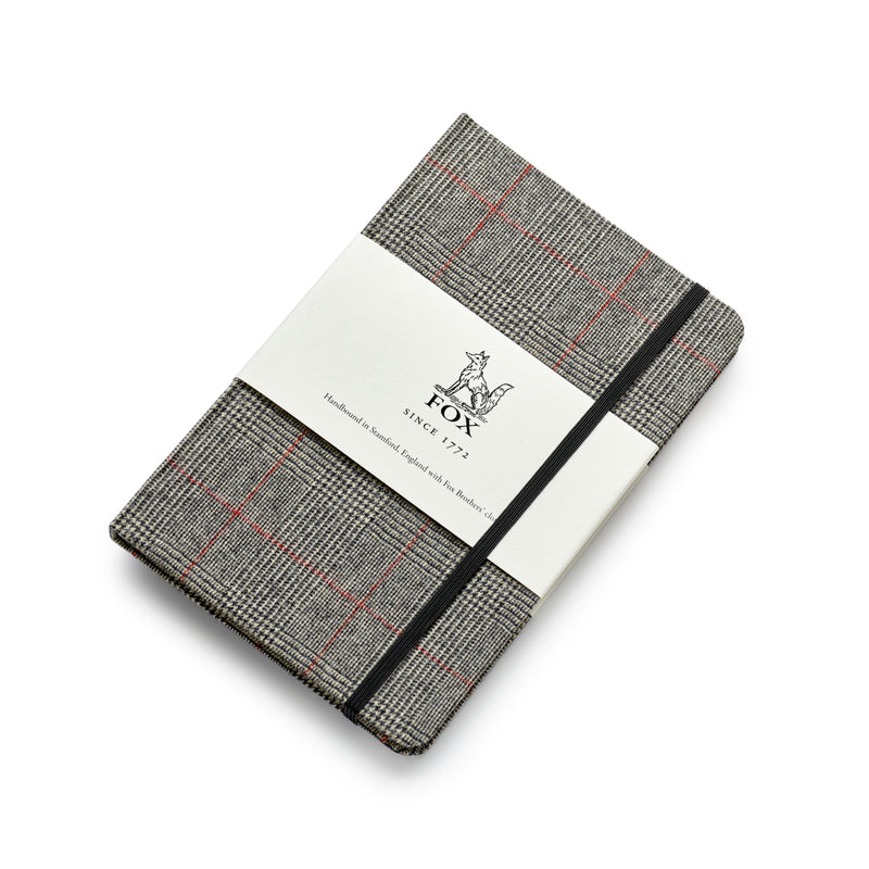 Fox Prince of Wales Check with Red Deco Medium Notebook