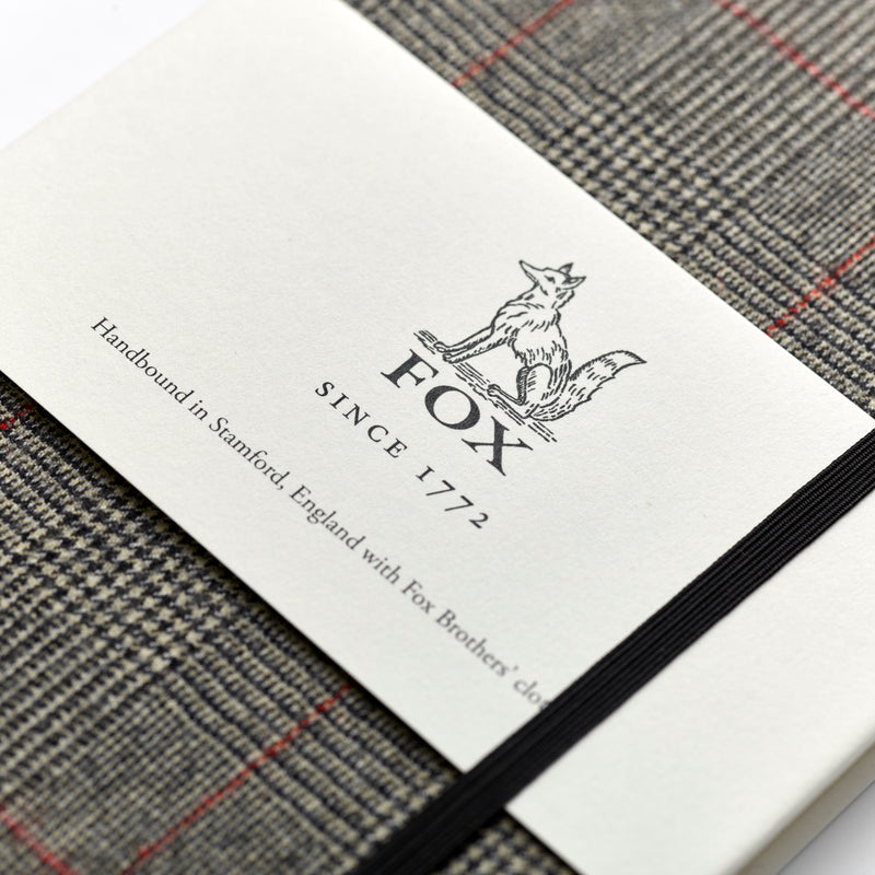 Fox Prince of Wales Check with Red Deco Medium Notebook