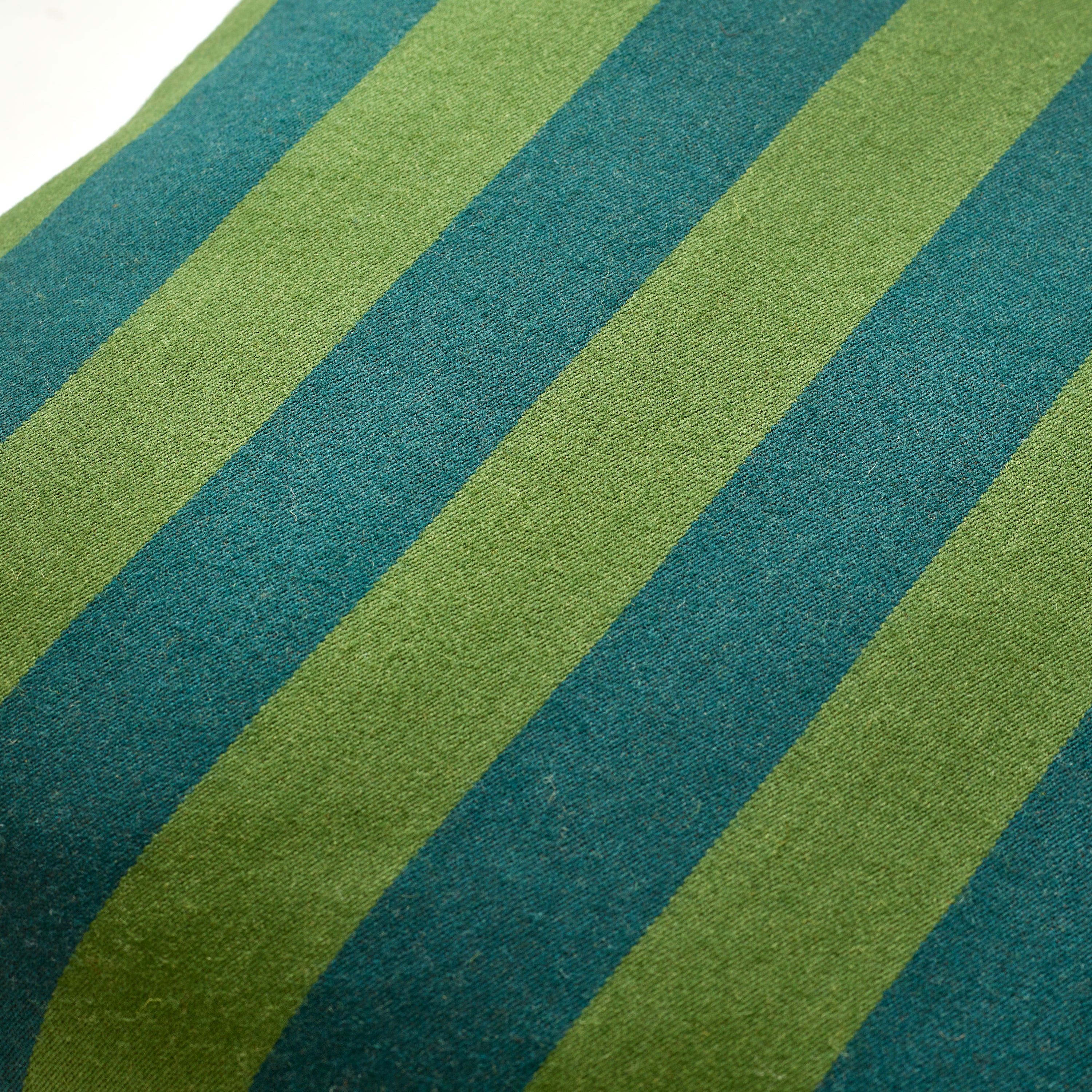 Fox Stripe Green & Blue Cushion Cover