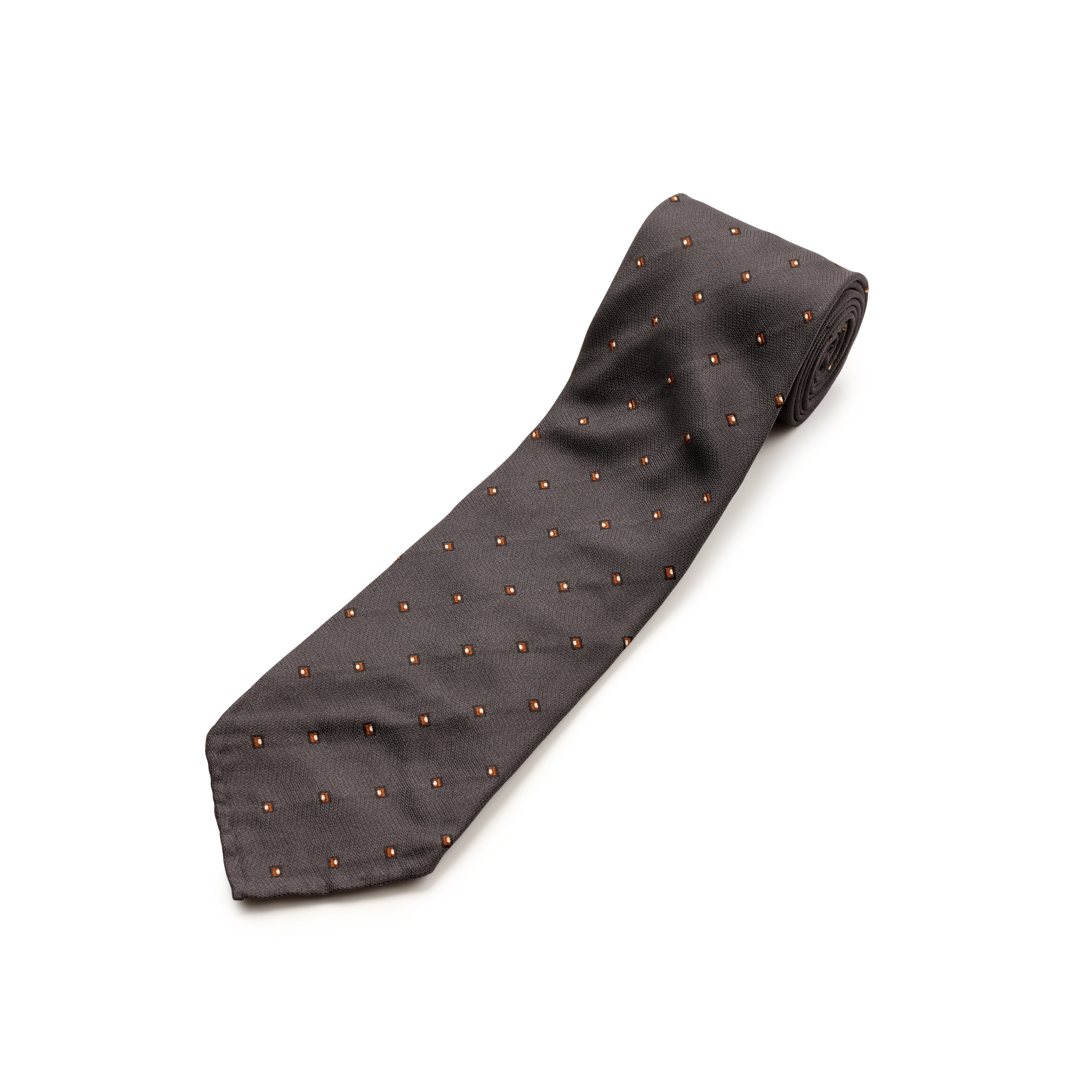 Tie Your Tie Charcoal Silk Motif Tie