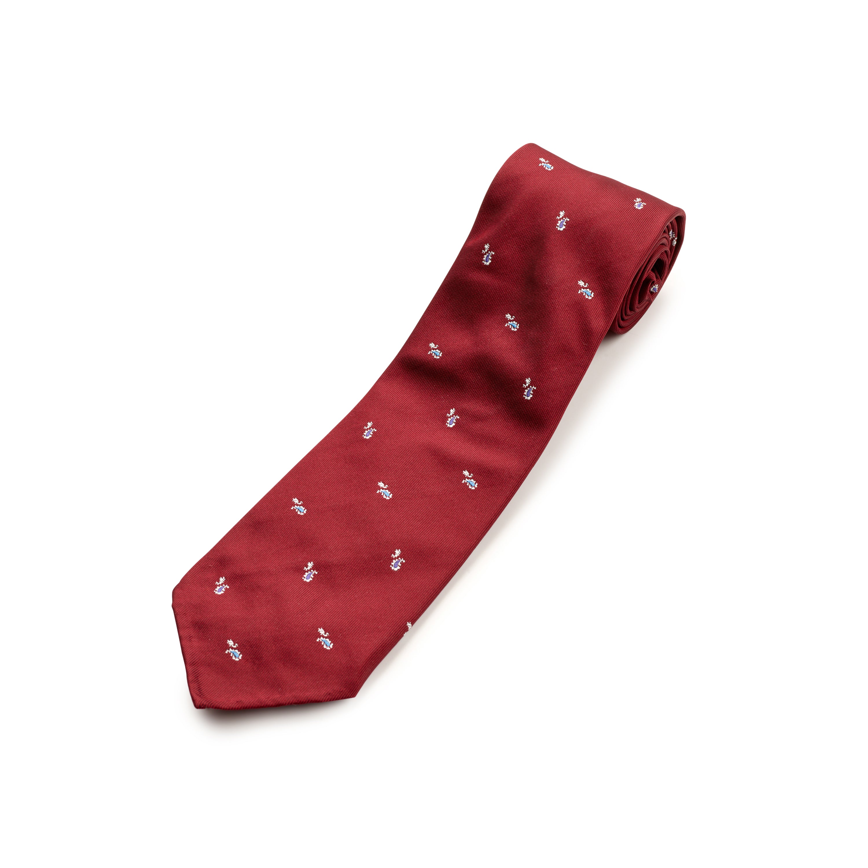 Tie Your Tie Bordeaux Silk Motif Tie