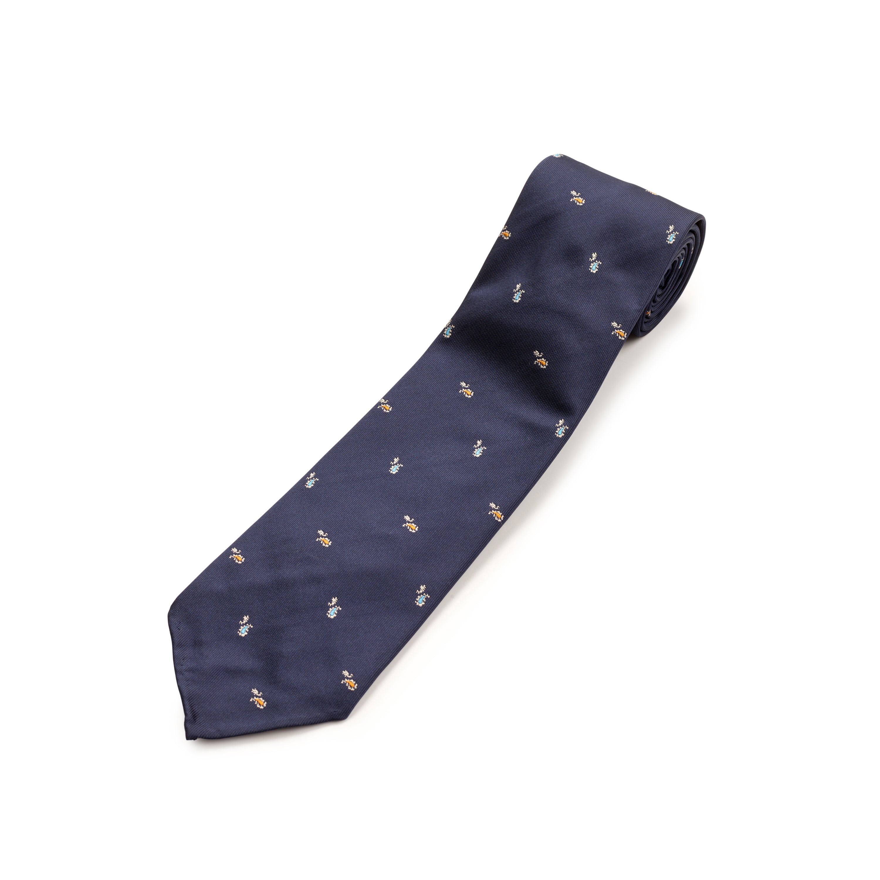 Tie Your Tie Navy Abstract Silk Motif Tie