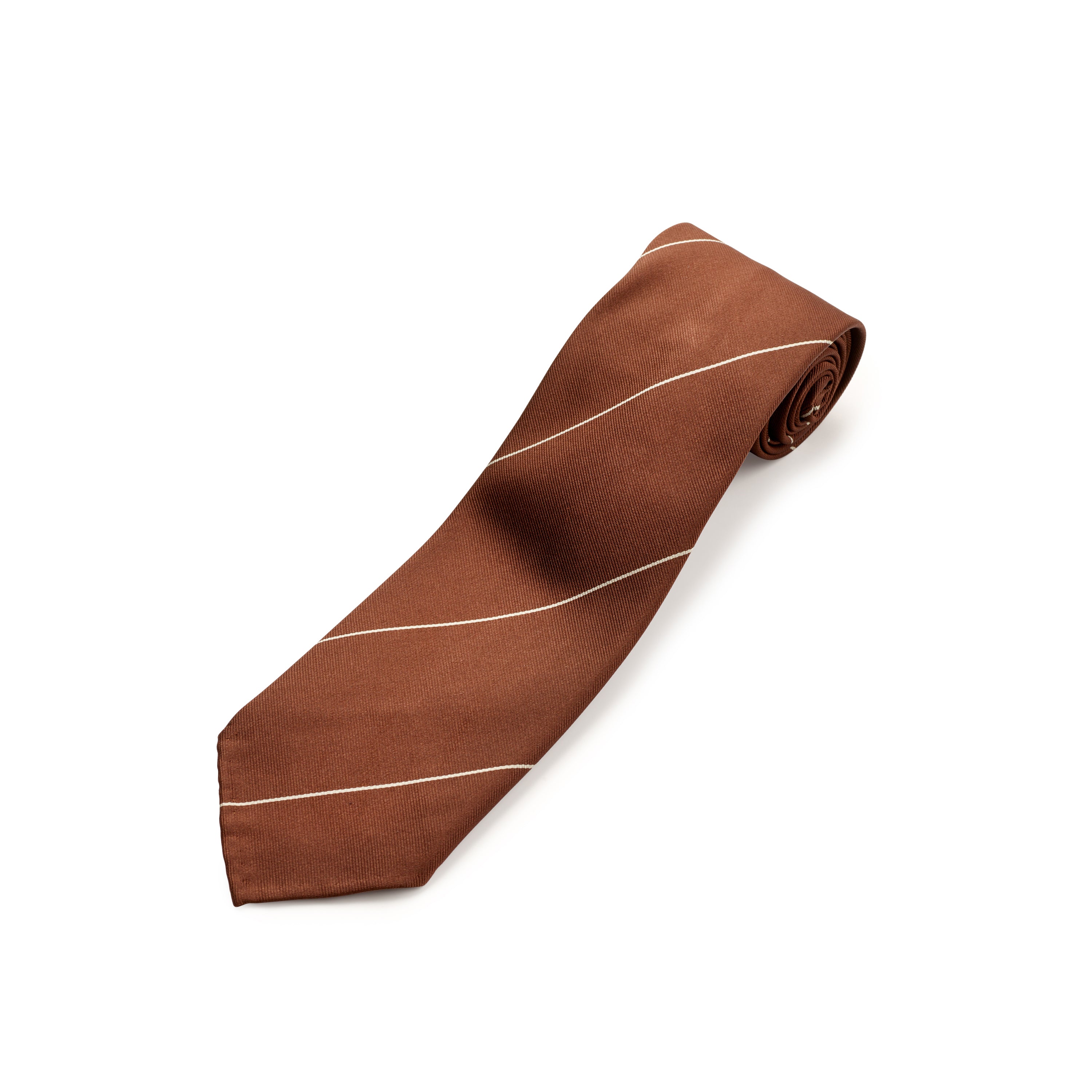 Tie Your Tie Chocolate Brown Silk Stripe Tie