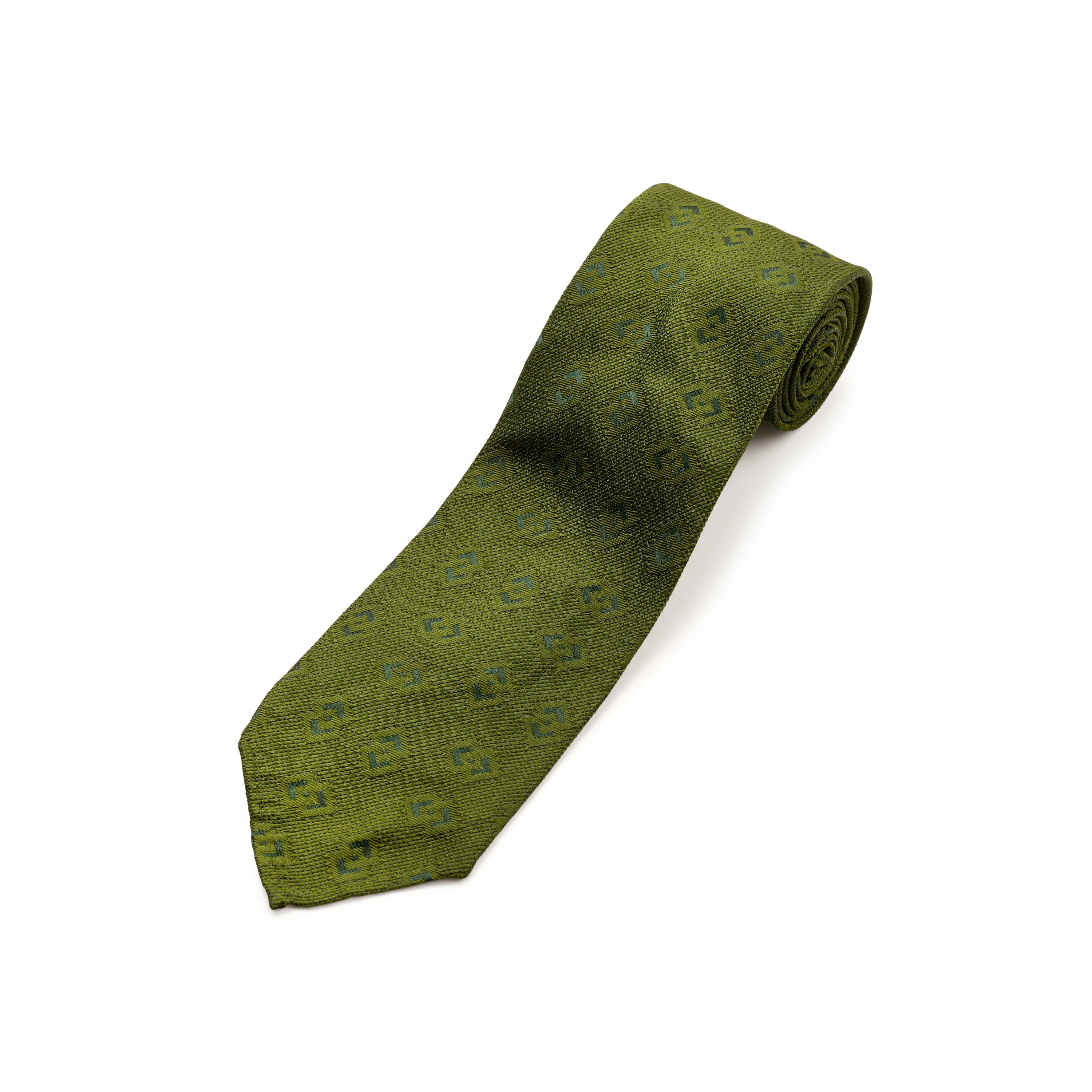 Tie Your Tie Dark Green Silk Motif Tie