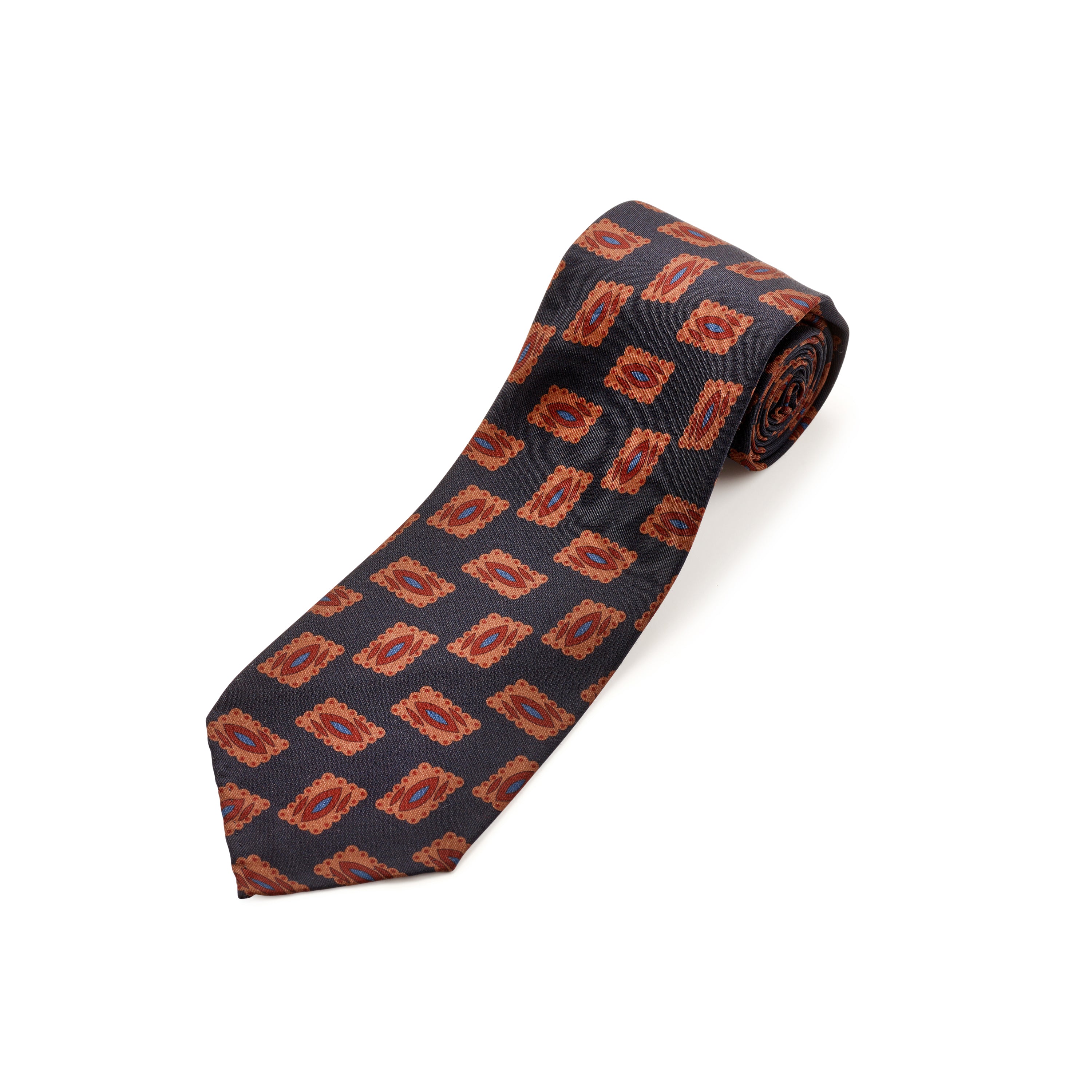 Tie Your Tie Navy Wool & Silk Abstract Tie