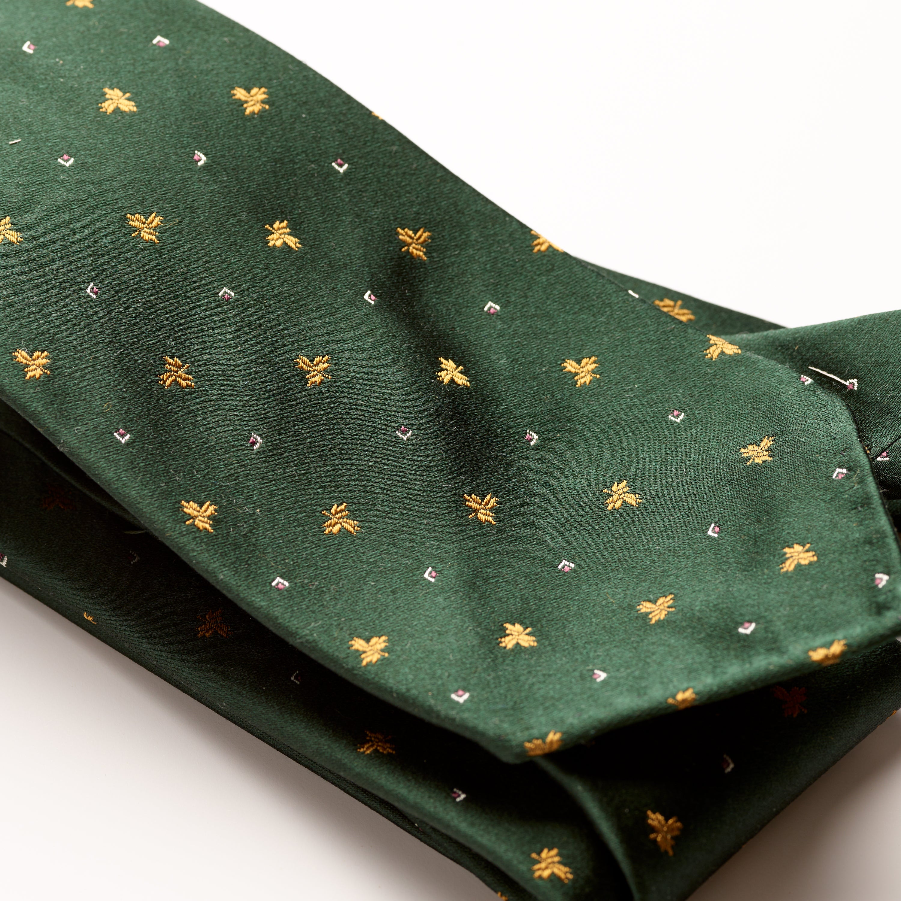 Tie Your Tie Emerald Green Silk Motif Tie