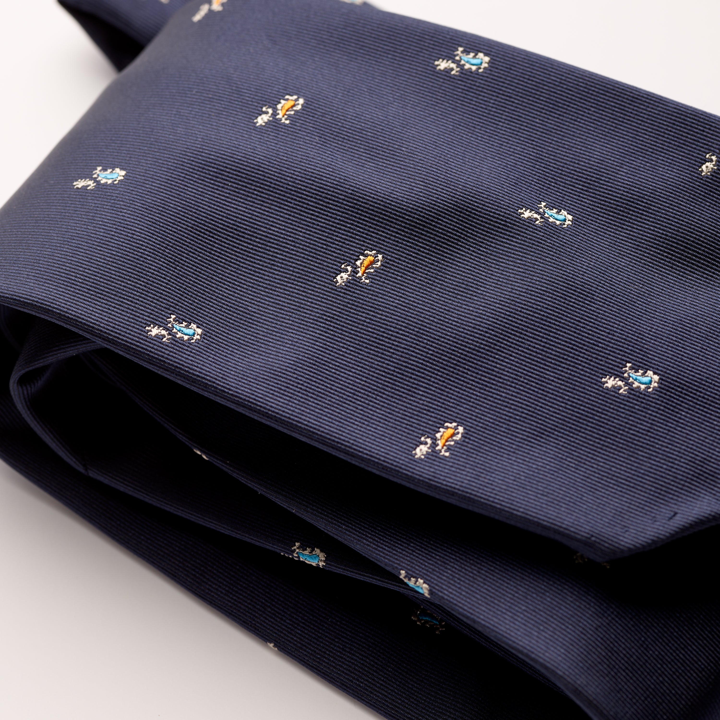 Tie Your Tie Navy Abstract Silk Motif Tie