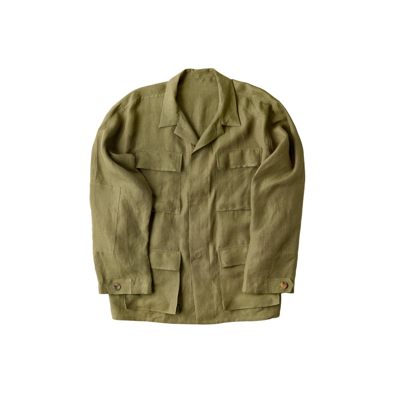 FK001-Fox Linen Green Jacket