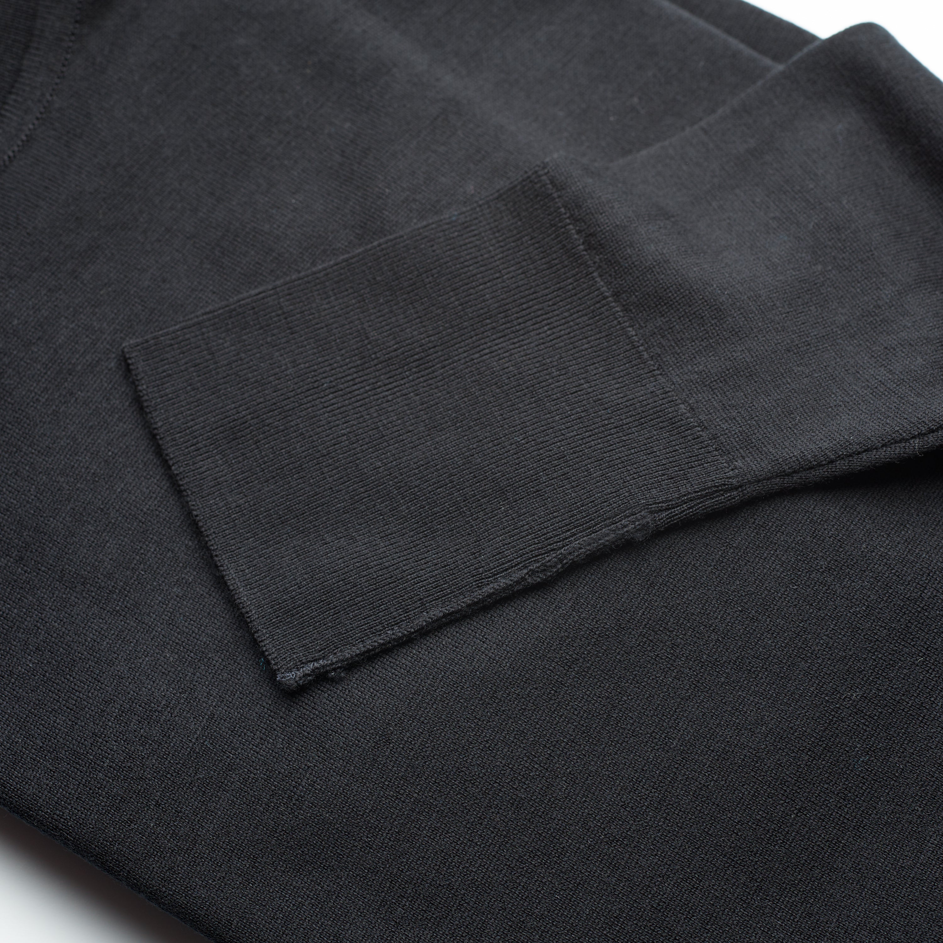 John Smedley Richards Merino Wool Black Pullover