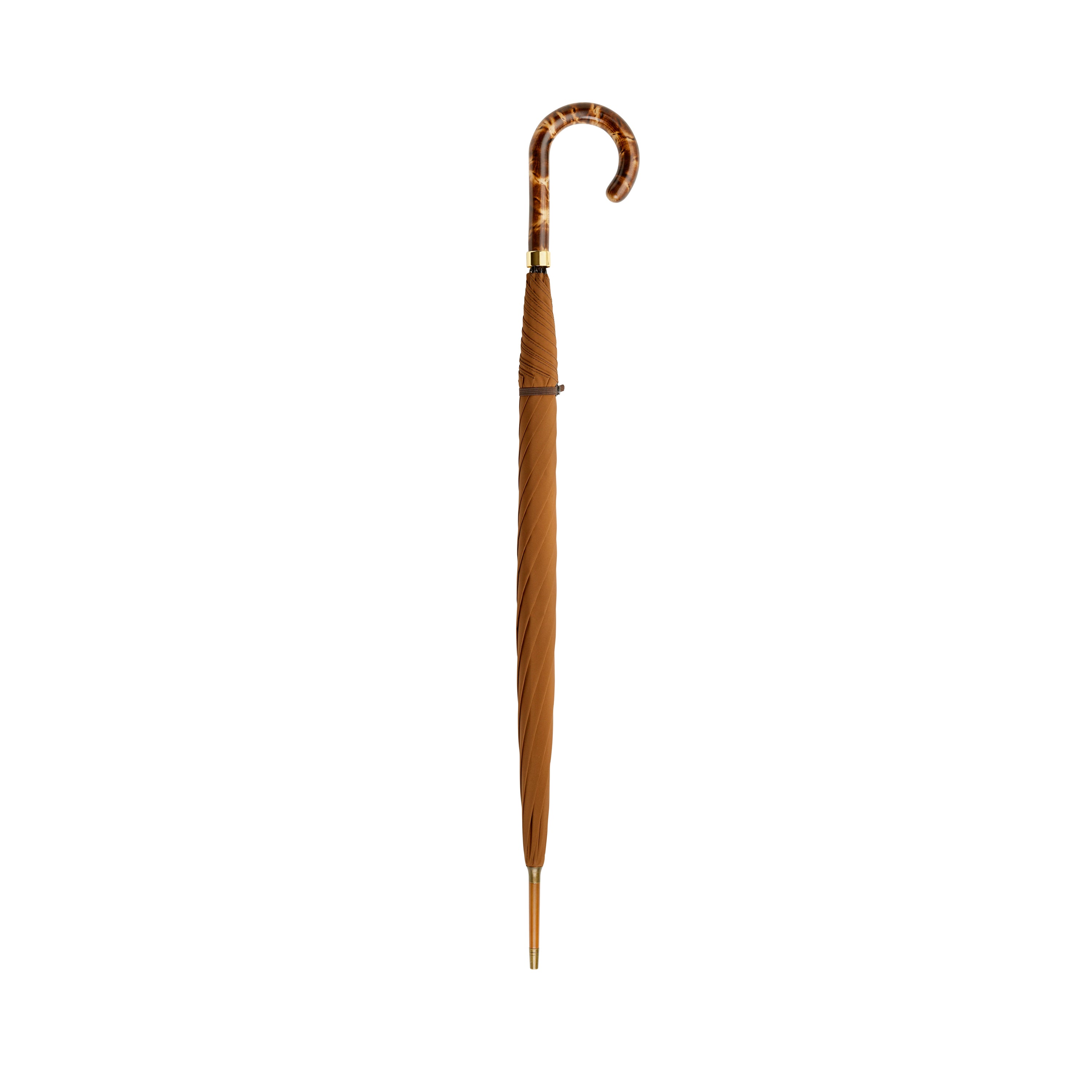 Fox Umbrellas Brindle Maple Gloss Handle Sienna Umbrella