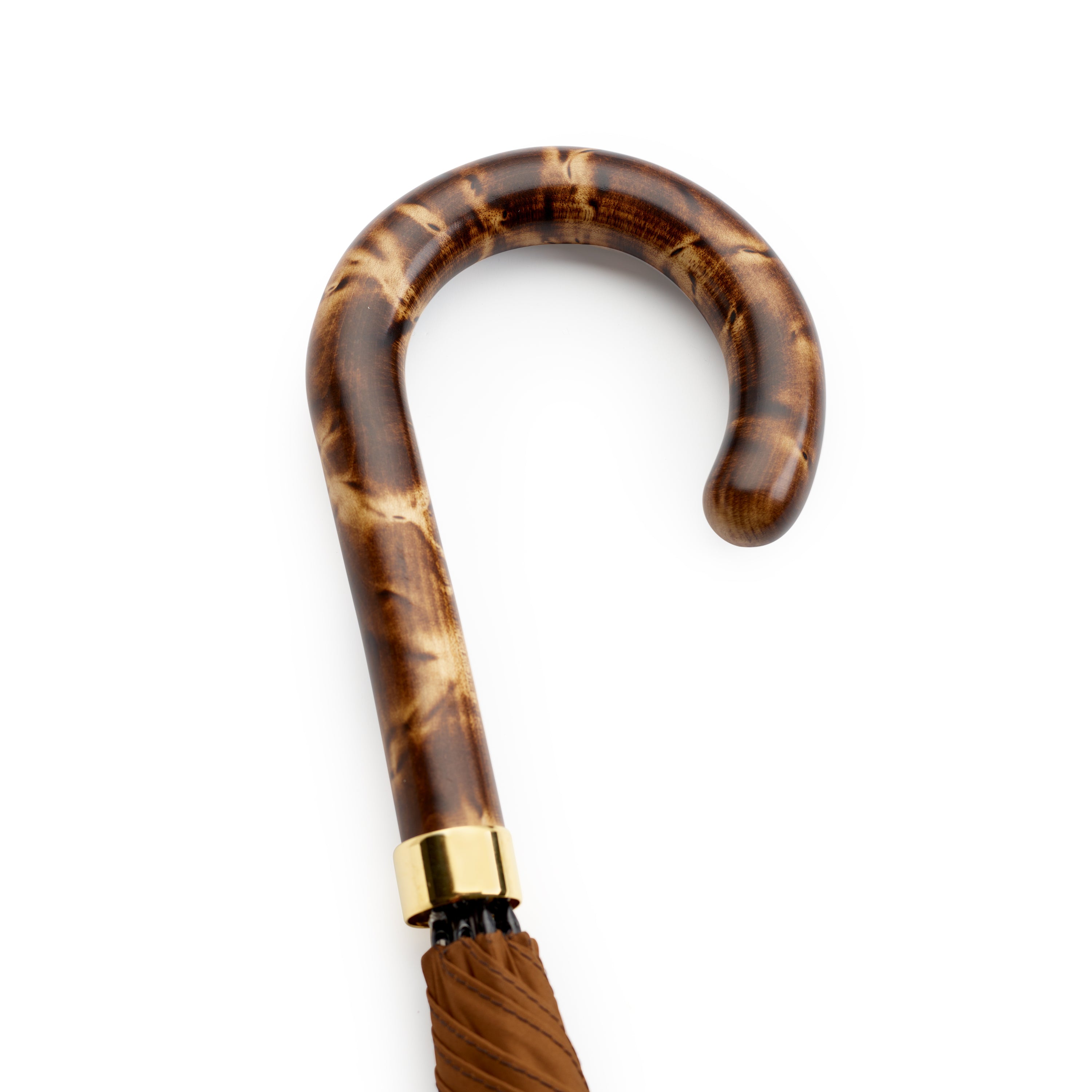 Fox Umbrellas Brindle Maple Gloss Handle Sienna Umbrella