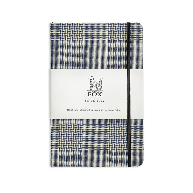Fox Classic Prince of Wales Navy Check Medium Notebook