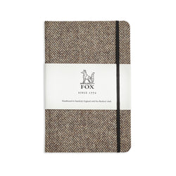 Fox Tawny Brown Herringbone Medium Notebook