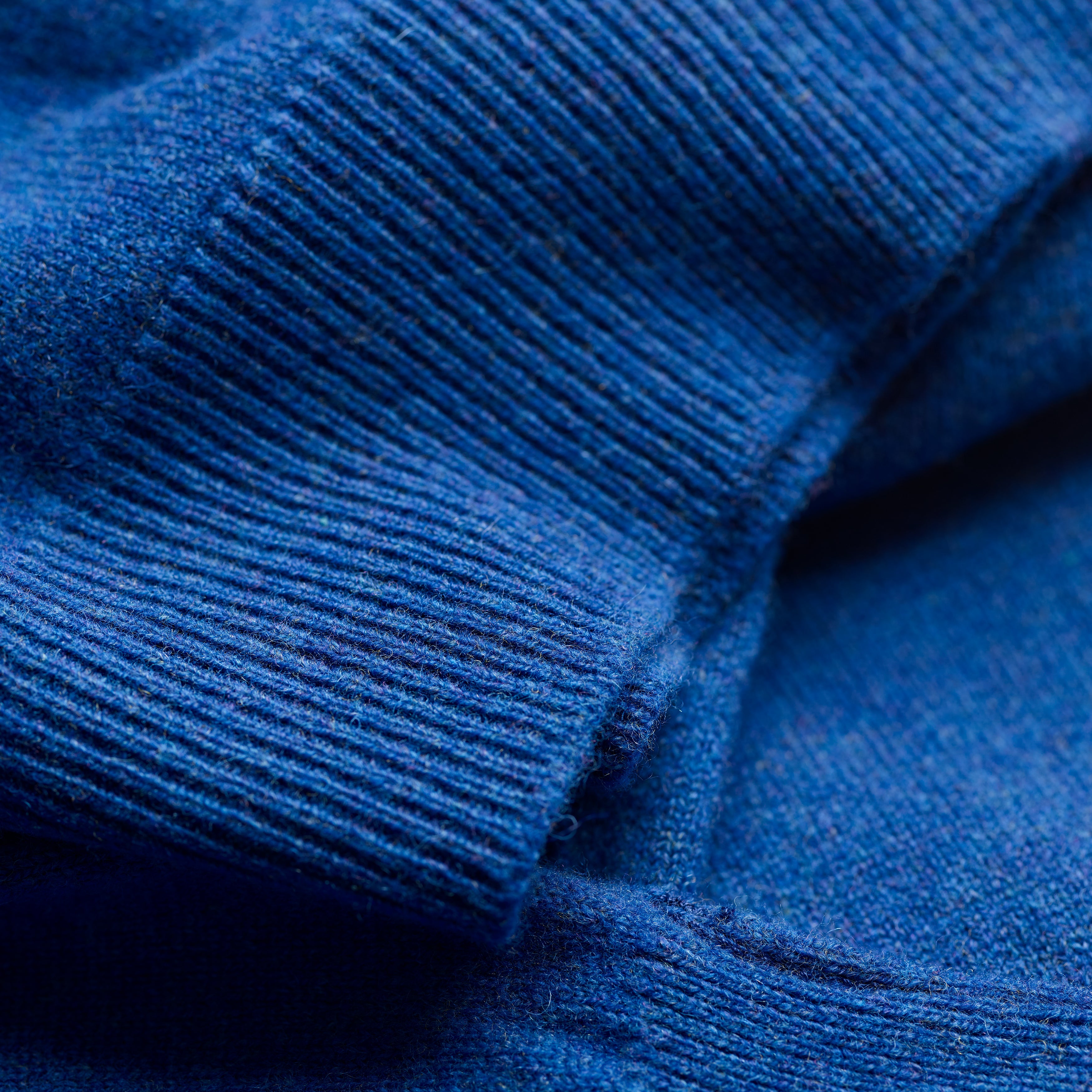 Sapphire Blue 2 Ply Lambswool Crew Neck Jumper