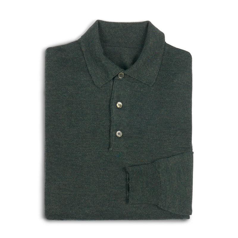 Vineyard Merino Wool 3-Button Polo Shirt