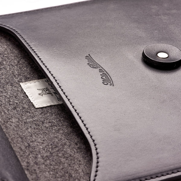 Fox Classic Black Leather iPad Tablet Case