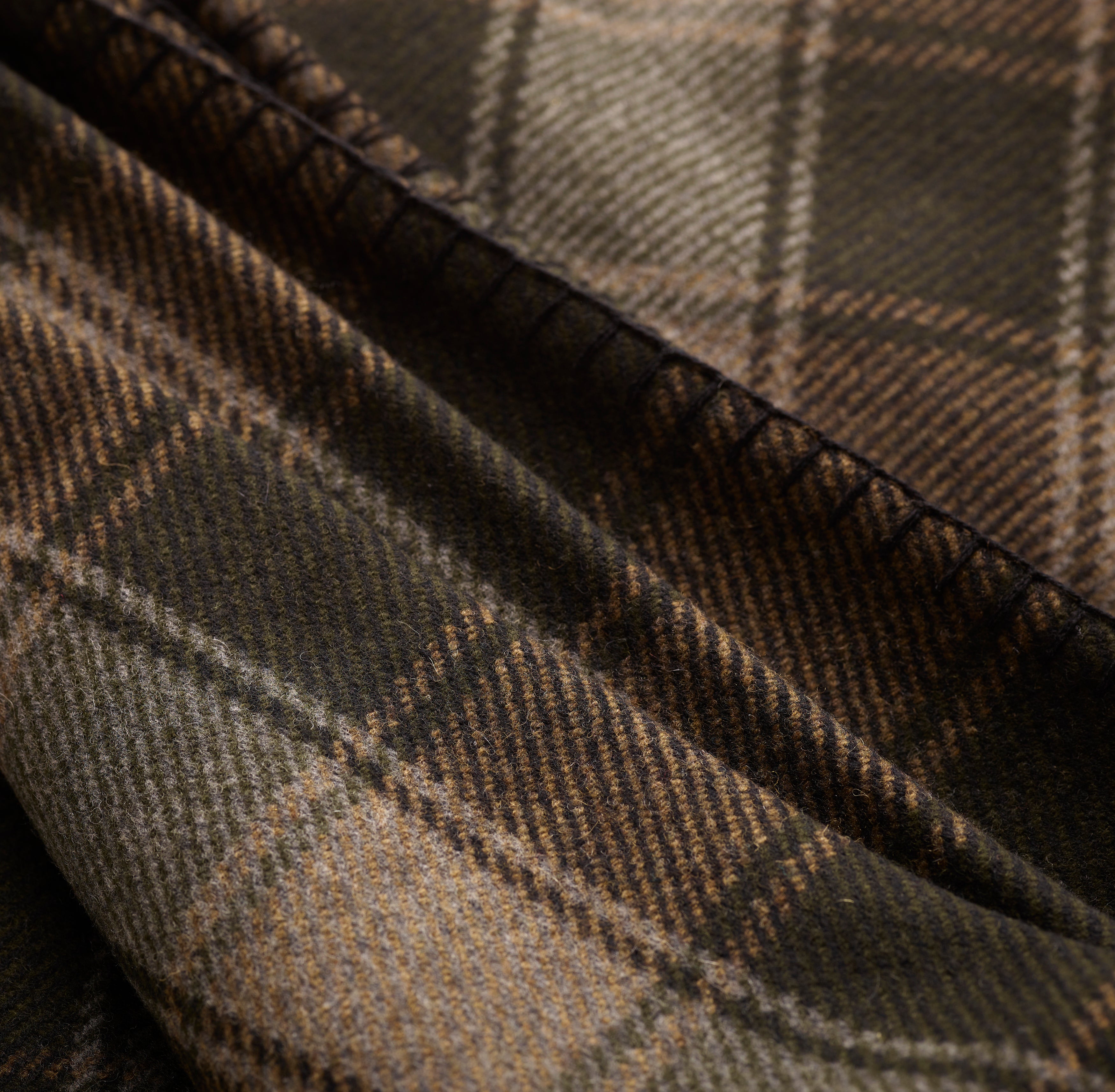 Fox Brothers Khaki Edington Blanket