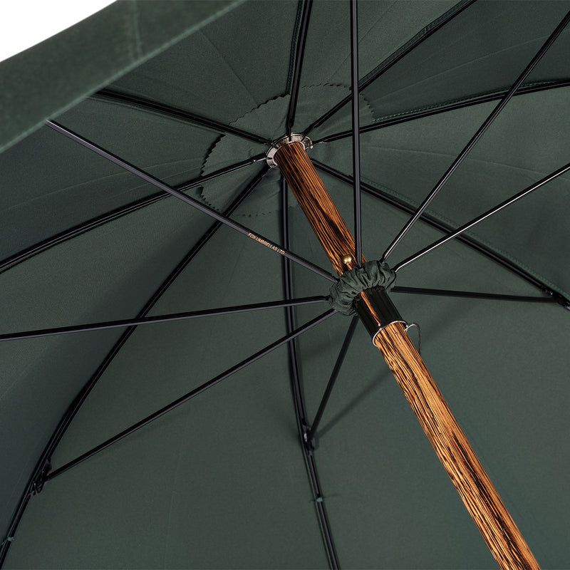 Fox Umbrellas Solid Oak Handle Dark Green Umbrella