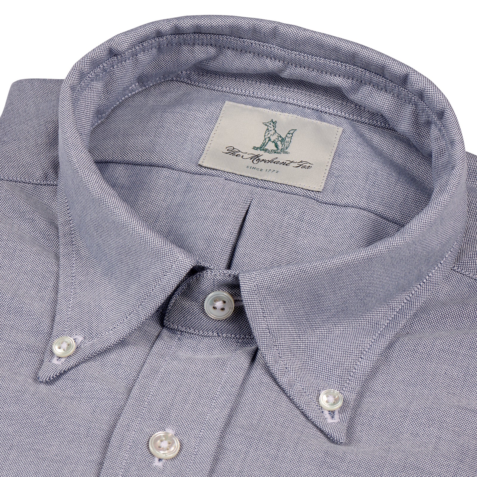 Fox Oxford Navy Button-Down Casual Shirt