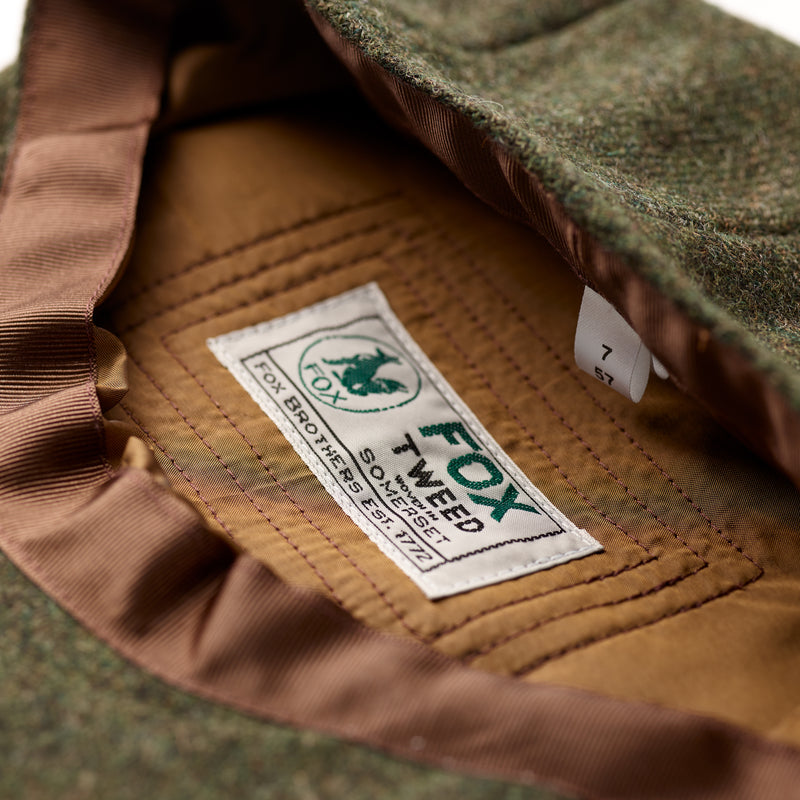 Fox Tweed Classic Cap In Forest Green Twill Liner