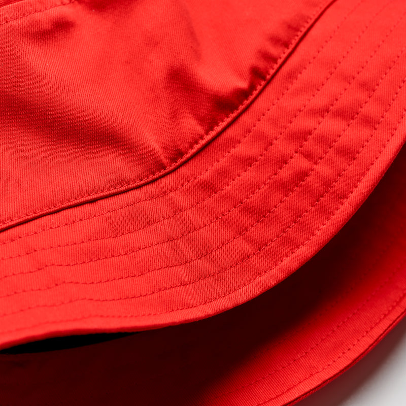 Fox Khaki Bucket Hat in Red Brim