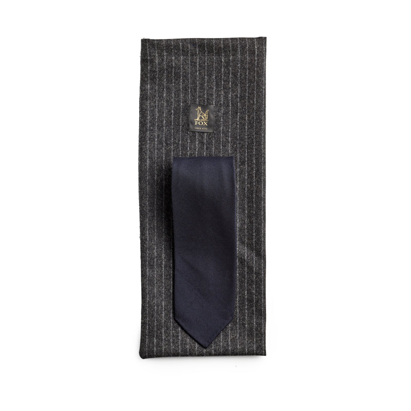 Fox 4 Fold Ink Blue Lightweight Flannel Tie