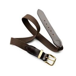 Chocolate Brown Belt with Dark Havana Leather