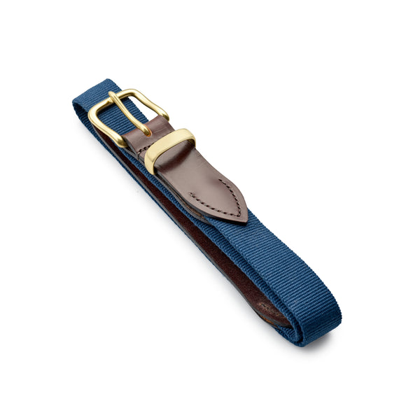 Royal Blue Belt with Chestnut Leather Strap